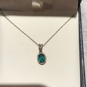 Emerald birthstone (May) necklace